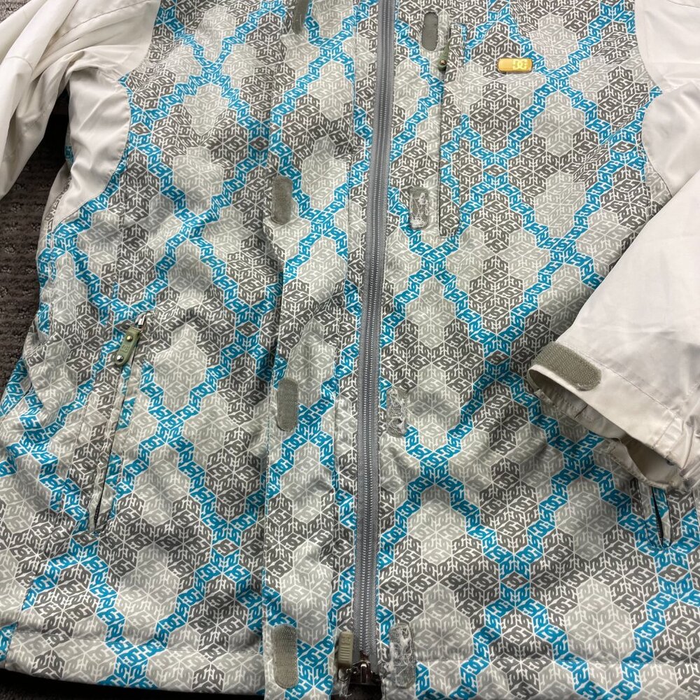 DC Shoes Exotek 5000 Jacket Women Fits Size Large L White All Over Print - Picture 5 of 16